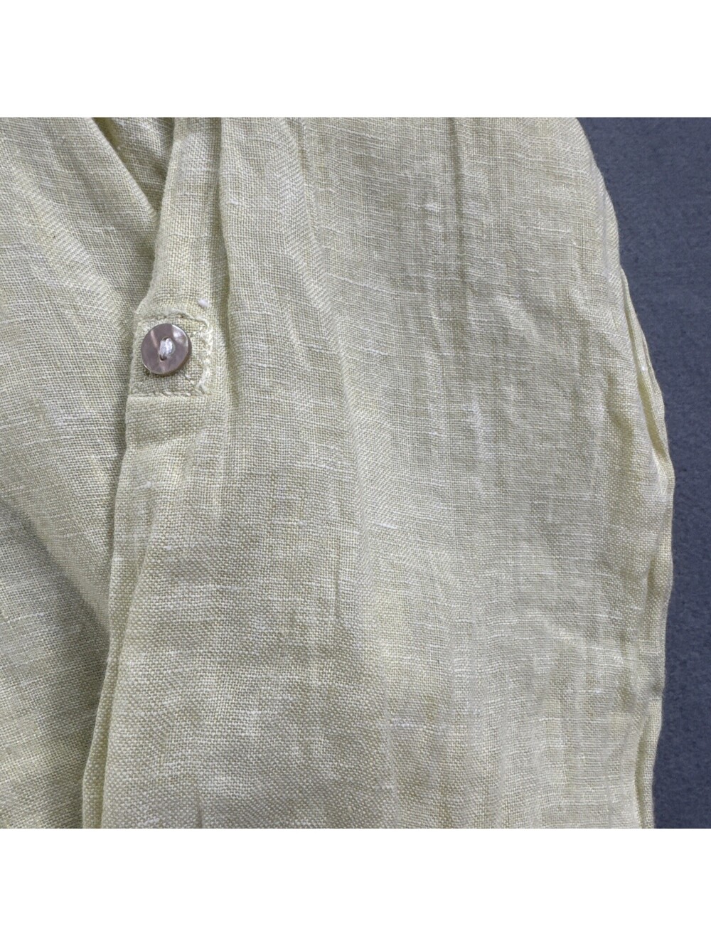 Sigred Olsen 100% Linen Button Down Roll Tab Long Sleeve Sz M Travel Minimalist - Picture 8 of 15
